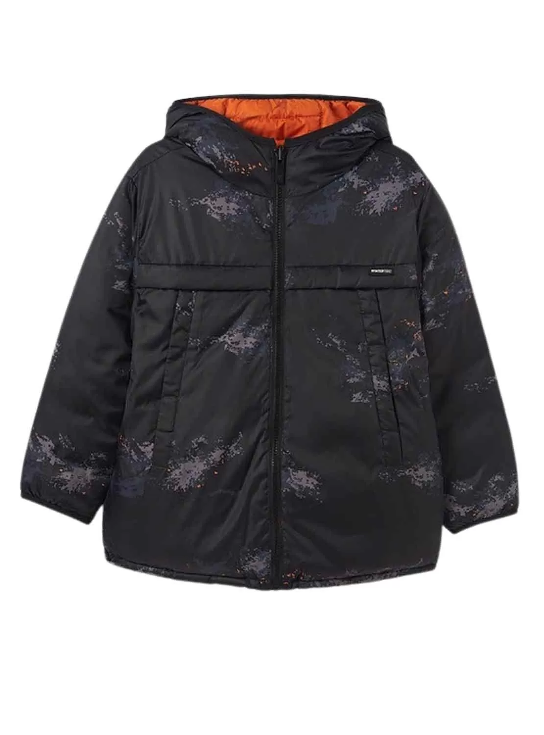 Veste Mayoral Reversible Noire Orange Garçon