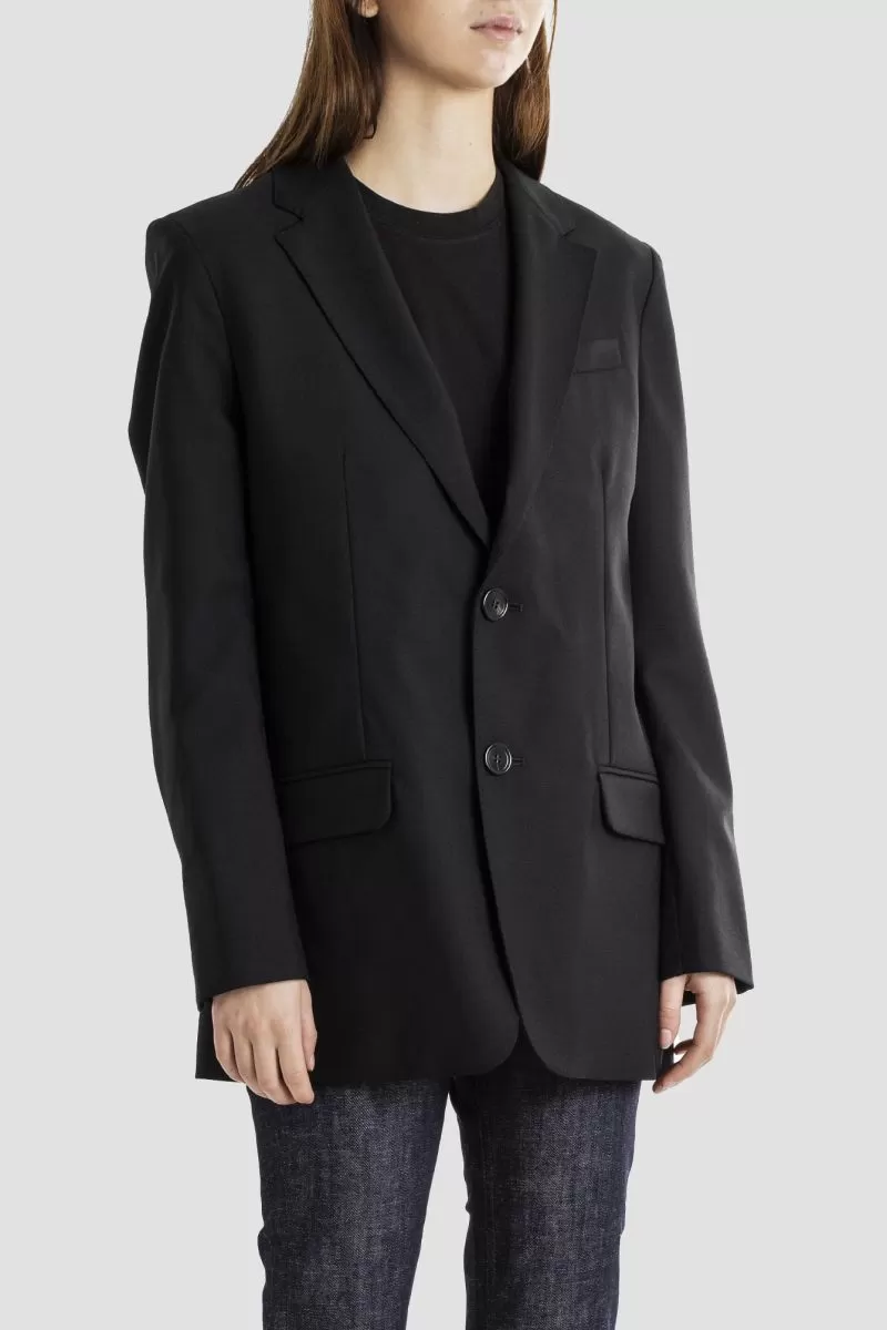 Veste noire deux boutons