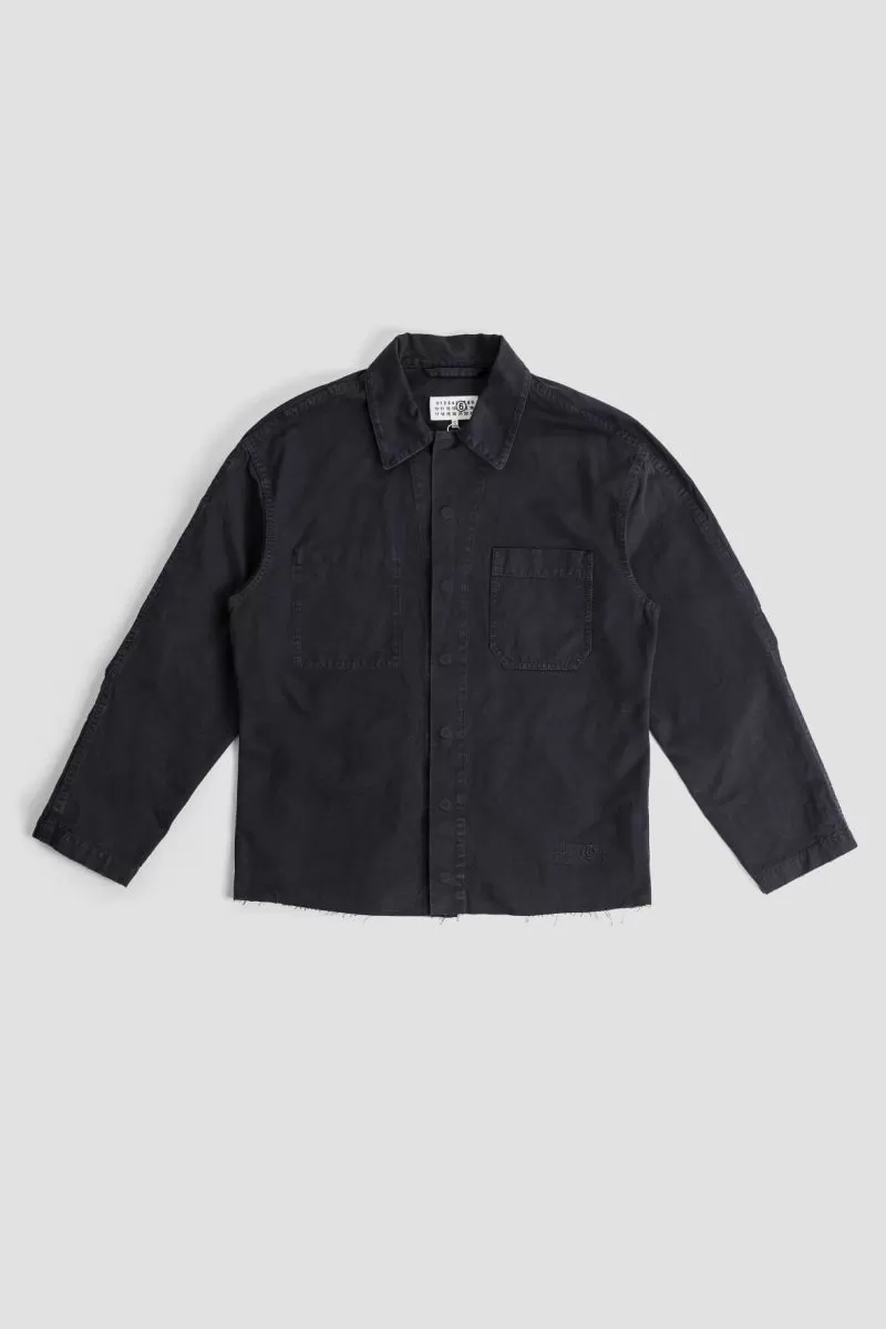 Veste sport en coton bleu marine