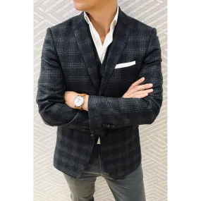 Veste Steven prince de galles - anthracite