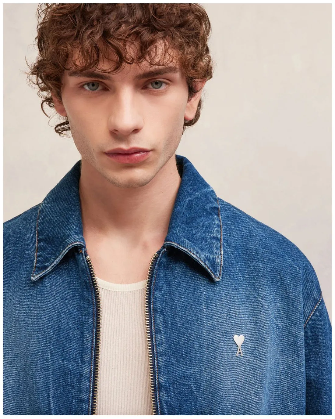 VESTE ZIPPEE AMI DE COEUR BLEU USE - Ami | Chez Maman Rouen