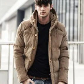 Veste à capuche suédine pour homme