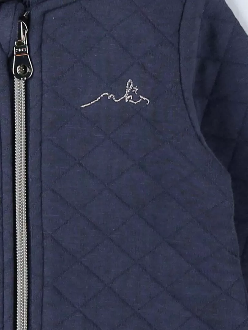 Veste à capuche zippée matelassée, Noukie's - Bleu