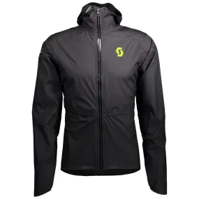 Vêtements de sport SCOTT Homme | Veste de trail running imperméable et respirante SCOTT Jacket RC Run WP Black/Yellow pour homme