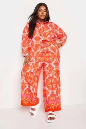 YOURS - Chemisier Orange Design Abstrait