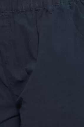 YOURS - Pantalon Bleu Marine en Coton Wide Leg