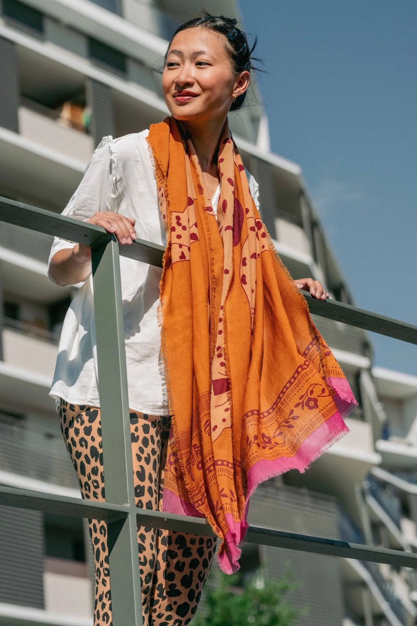 Écharpe Laine - Spotty - camel